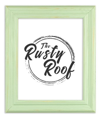 Distressed Lucy -Mint Blue Picture Frame - Solid Wood