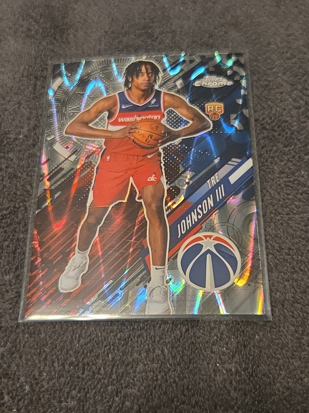 2025 Topps Chrome Basketball Ray Wave Go Time Tre Johnson III GT-21