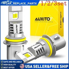 9007 Led Headlight High Low Beam Bulbs 60w 6500k Super White Bright Auxito 246