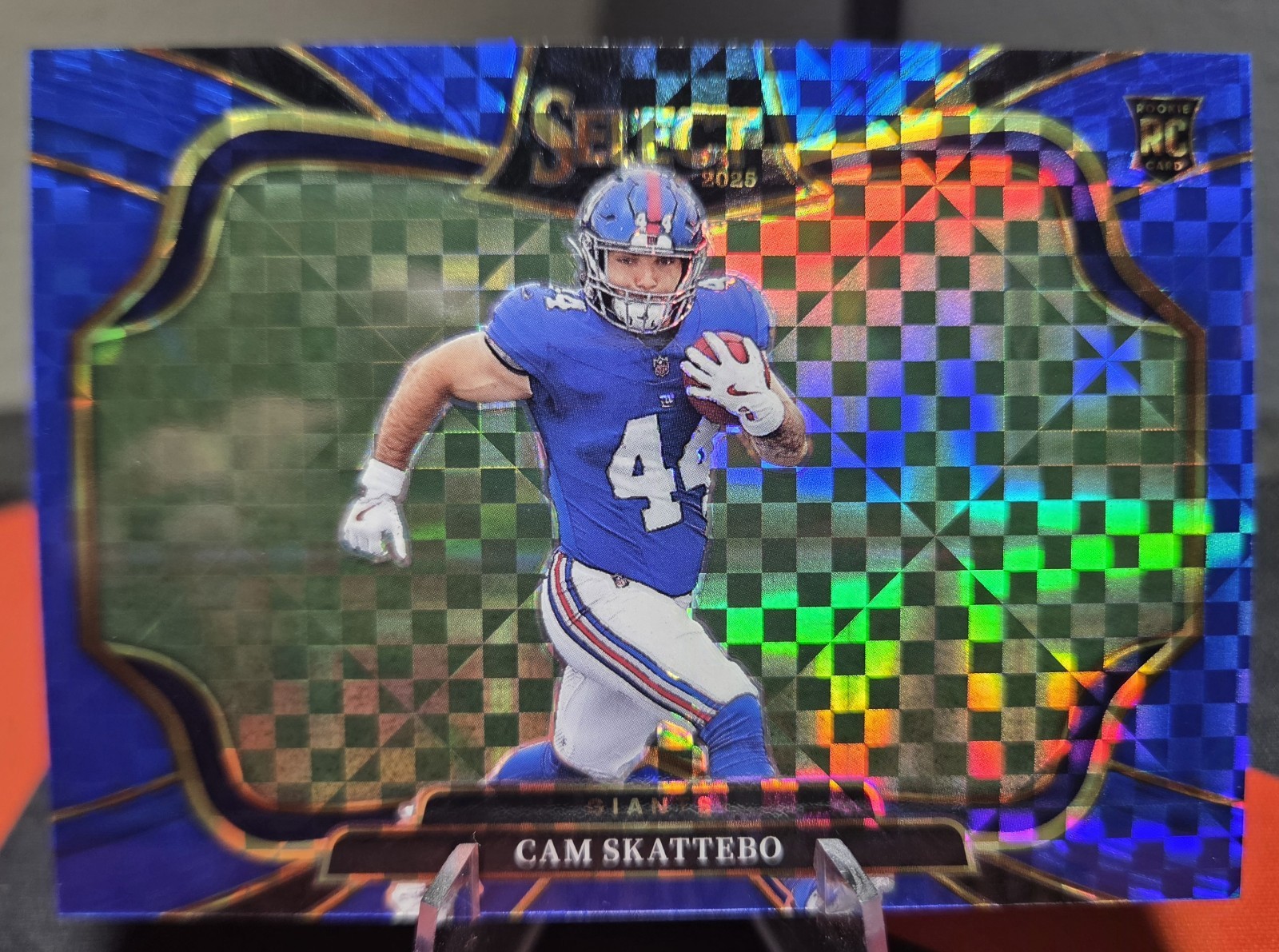 2025 Select #494 Cam Skattebo Field Level Blue  Prizm /75 Giants RC