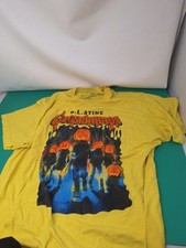 Goosebumps - R.L. Stine - Yellow Shirt - L, Cut On Sleeves.