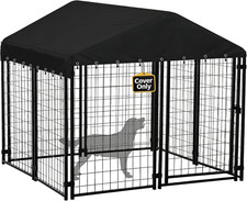 10' X 10' Dog Kennel Cover Heavy Duty 600D Waterproof Oxford Cloth, Full Coverag