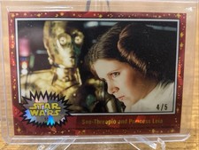 See-Threepio e la Principessa Leia - 2022 Topps Chrome Sapphire Star Wars 51 Rosso /5