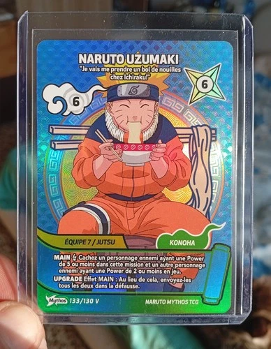 NARUTO Uzumaki PROMO 1st Edition OFFICIAL TCG Mythos 133/130 Konoha Shido CANNES