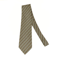 Vintage Gap Silk Tie Beige Earthtone Geometric Made in USA 4" x 57”