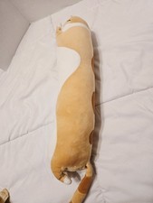 Kawaii Long Pillow Cushion Cat Plush Toy Soft Cotton Cloth Cat Skin Stuffed Deco