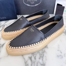 Prada Blue Leather Mens Loafers - Made In Italy Size 9.5 Soft Navy Blue Slip on. $1150 PRADA Saffiano man Leather Driving Loafers baltico  main image 4