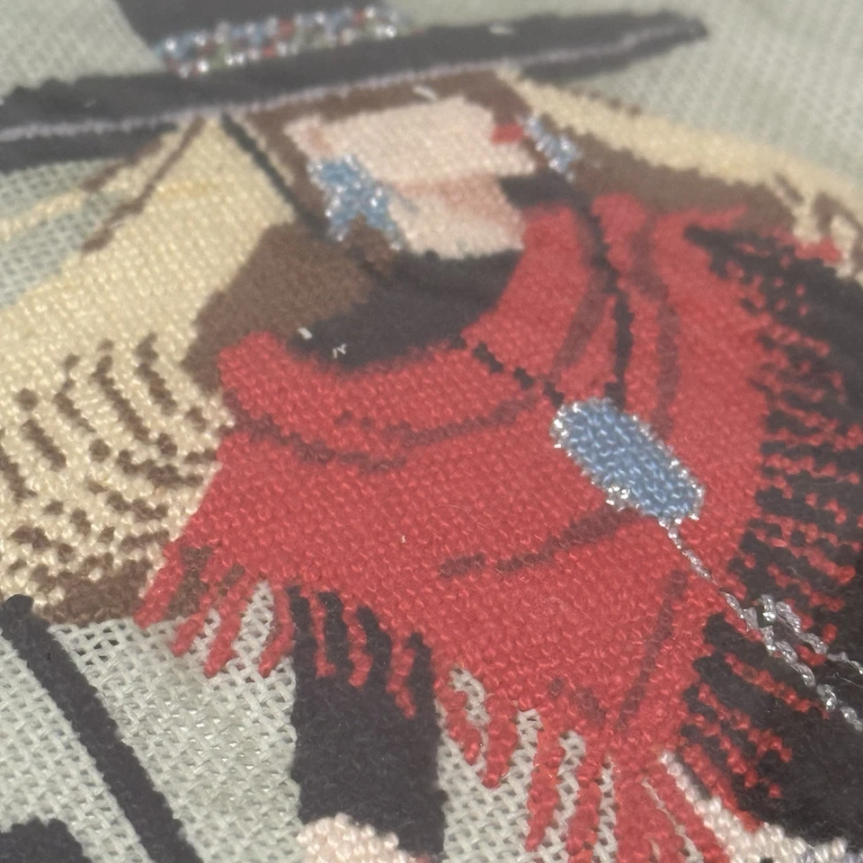 Leigh Designs Needlepoint Handpainted Cowgirl Tequila Tami Completed in Frame - Image 4 of 4