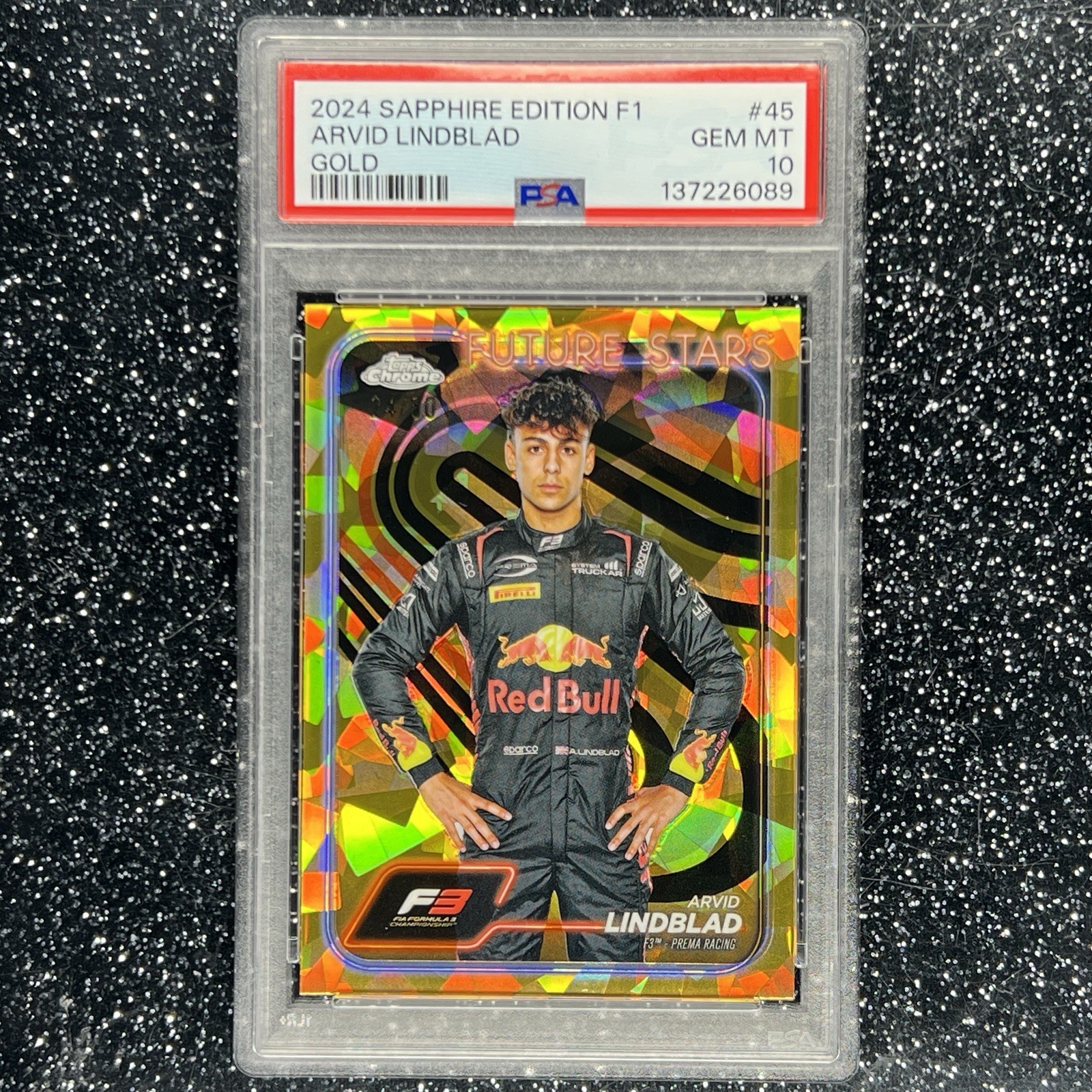 2024 Topps Chrome Sapphire Formula 1 F1 Arvid Lindblad Gold 24/50 #45