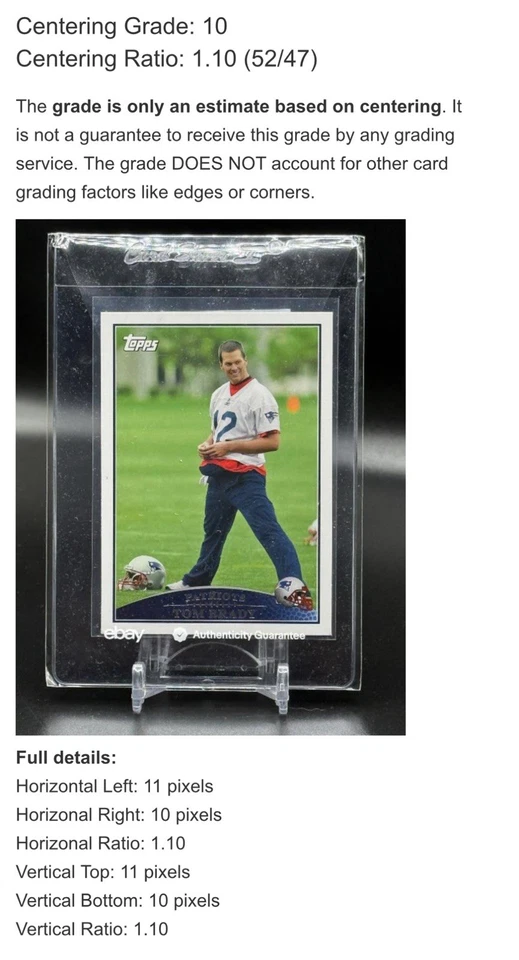 Tom Brady 2009 Topps #115 SP sin variación de casco New England Patriots centrado Foto 2 de 4