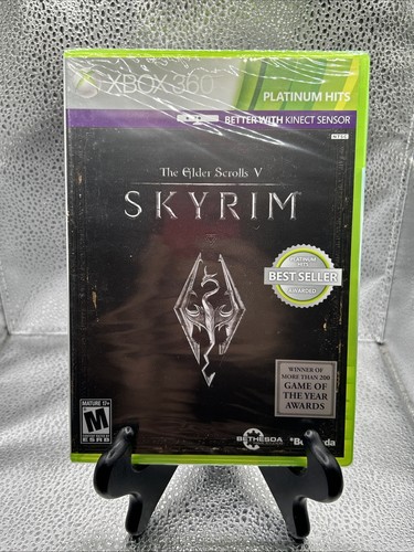 Xbox 360 The Elder Scrolls V Skyrim Platinum Hits SEALED New Nice ...