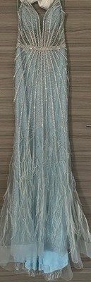 Sample Prom Glitter And Feathers Dress Alyce Paris Size 2 US - Größe 36 DE