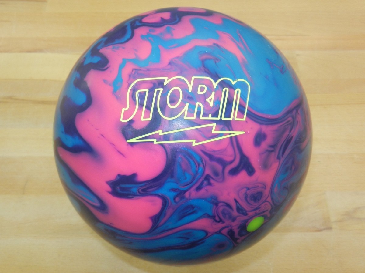 新品未使用 STORM BIONIC 14P NIB 14# Storm Bionic Bowling Ball w/Specs of 14.1/3.5-4