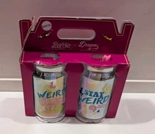 Weird Barbie  Glassware 16oz, NEW Set Of 2 Limited Edition Barbie NO STRAWS