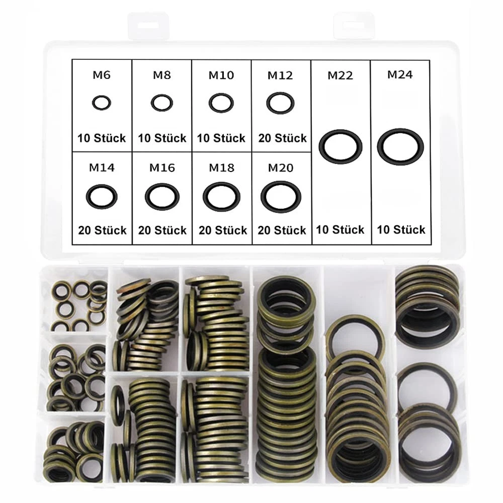 Assortimento Guarnizioni Piatte In Gomma, Rondelle Morbide Nere, O-ring Da 2 A 42 Mm - Foto 3
