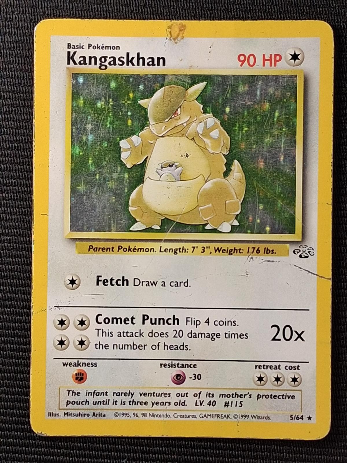 Kangaskhan 5/64 Holo Rare Jungle Pokemon MP