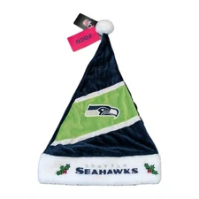 Seattle Seahawks FOCO Forever Collectibles NFL Christmas Santa Hat Cap NWT