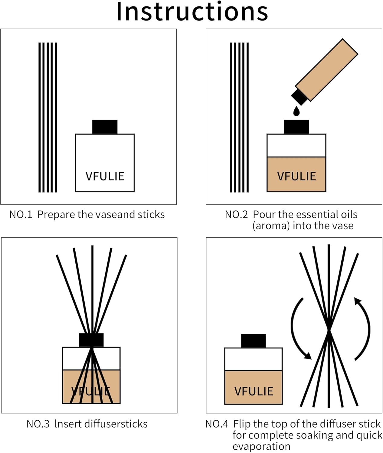 VFULIE 100PCS Reed Diffuser Sticks, 10 Inch Natural Rattan (Primary ...