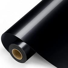 Black Permanent Vinyl - Glossy Black Adhesive Vinyl Roll for All Cutting