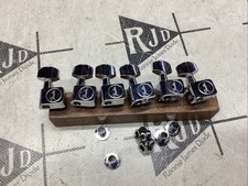 Fender Logo Chrome Tuners Tuning Machines Keys Peg Heads Non Staggered