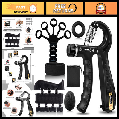 5-Pack Grip Trainers Set - Forearm Strengtheners, Finger Trainers & Hand Gripper