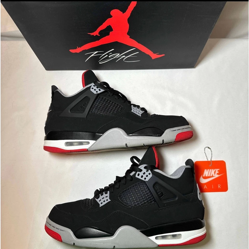Talla 11 - Zapatos para hombre Nike Air Jordan 4 Retro OG Bred 2019 - Se envía ahora Foto 2 de 4