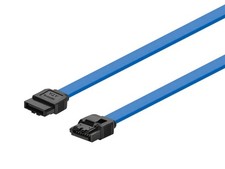 Monoprice 18in SATA 6Gbps Cable with Locking Latch - Blue