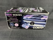 Conair CHV14X Heat Waves Jumbo Super Jumbo 12 Hot Rollers Hair Curlers NO CLIPS