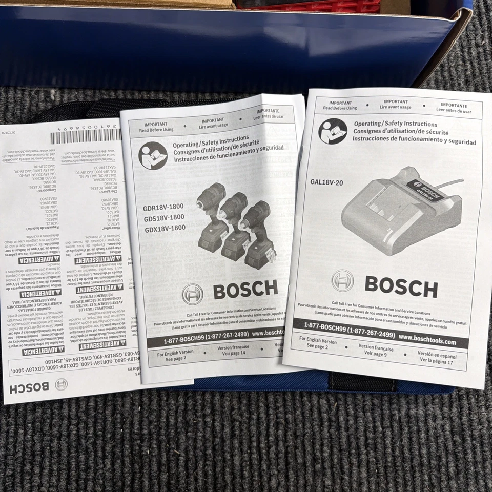 NEW Bosch 18V Impact Driver Kit GDX18V-1800B12 - Driver, Bag, Charger & Battery - Image 3 of 4