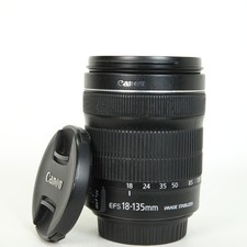 Canon EF-S 18-135mm f3.5-5.6 IS STM Zoom Lens, Front & Rear Cap.