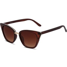 Cat Eye Sunglasses Women UV400 Protection Plastic Metal Frame Gradient Lens