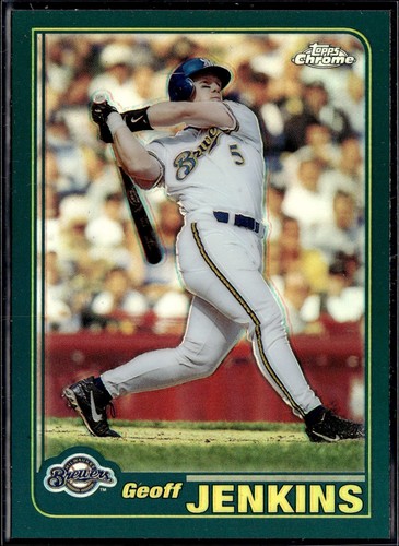 2001 Topps Chrome Retrofractor Parallel #246 Geoff Jenkins Centered Brewers SP