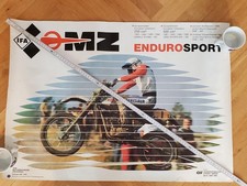 Original DDR MZ Enduro Sport Plakat Poster 1986 IFA Motorradwerk Zschopau Deko