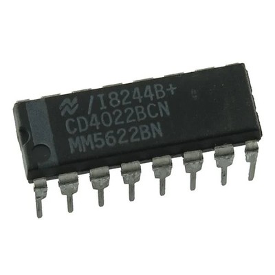 G24791E - (Pkg 25) National CD4022BCN Octal Counter with 8 Decoded Outputs