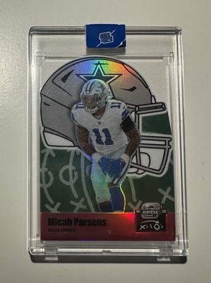 Micah Parsons 2022 Optic Contenders X's and O's Die-Cut Pink / Refractor /75