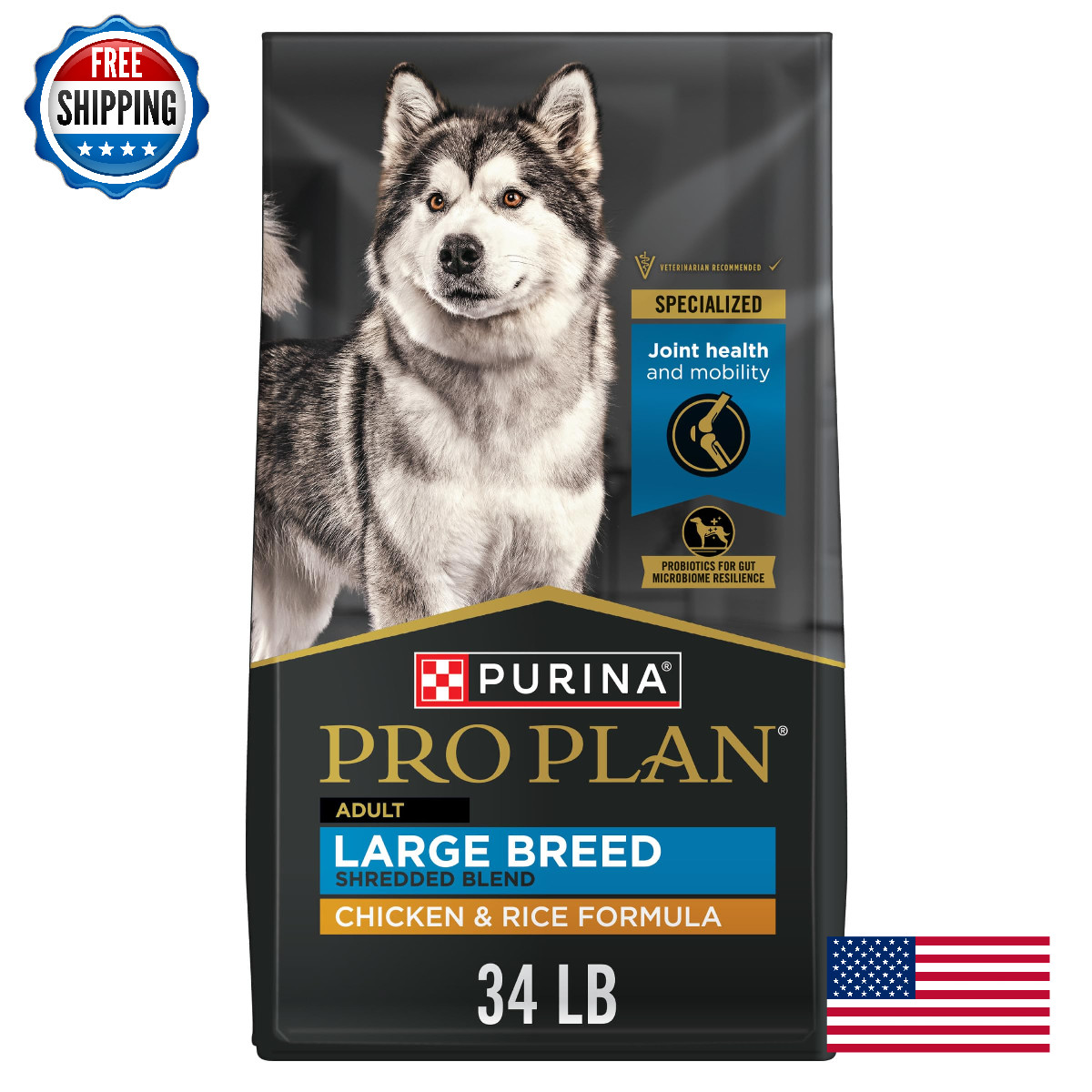 Joint Health Shredded Chicken Rice 34lb