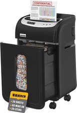 Cross-Cut Paper Shredder Heavy Duty, 20-Sheet 60 Mins Running Shreds