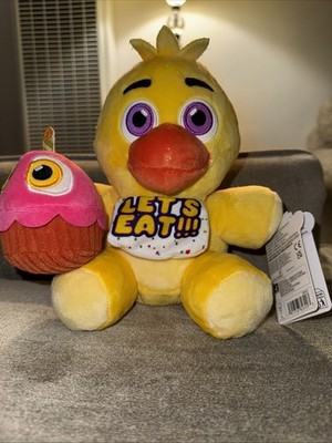 Jazwares FNAF Classic Chica with Cupcake 8 Plush with GITD Eyes