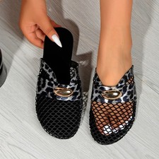 Women’s Mesh Slip-On Mule Slippers Lightweight Casual Rubber Sole