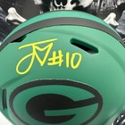🧀 Jordan Love Autographed Signed Green Bay Packers Rave Mini Helmet 🧀 — photo 2
