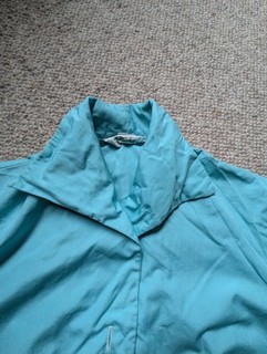 Blusa ajustada vintage años 60 algodón 38"" busto turquesa M&S