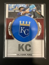 2023 Topps Baseball Series 1 SALVADOR PEREZ Team Logo Patch Relic Royals Mint