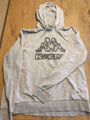 KAPPA - Hoodie Kapuzenpullover - Grau - Logo-Print - Langarm - Größe M - Top