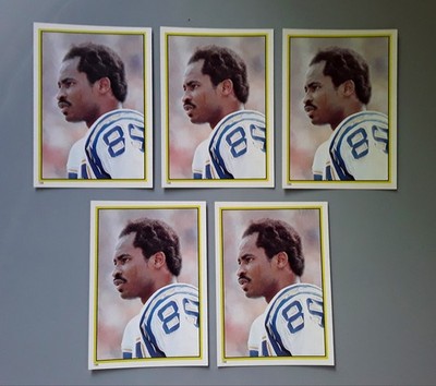 5 ) Wes Chandler 1984 Topps Football Sticker Cards Lot Sale San Diego Chargers