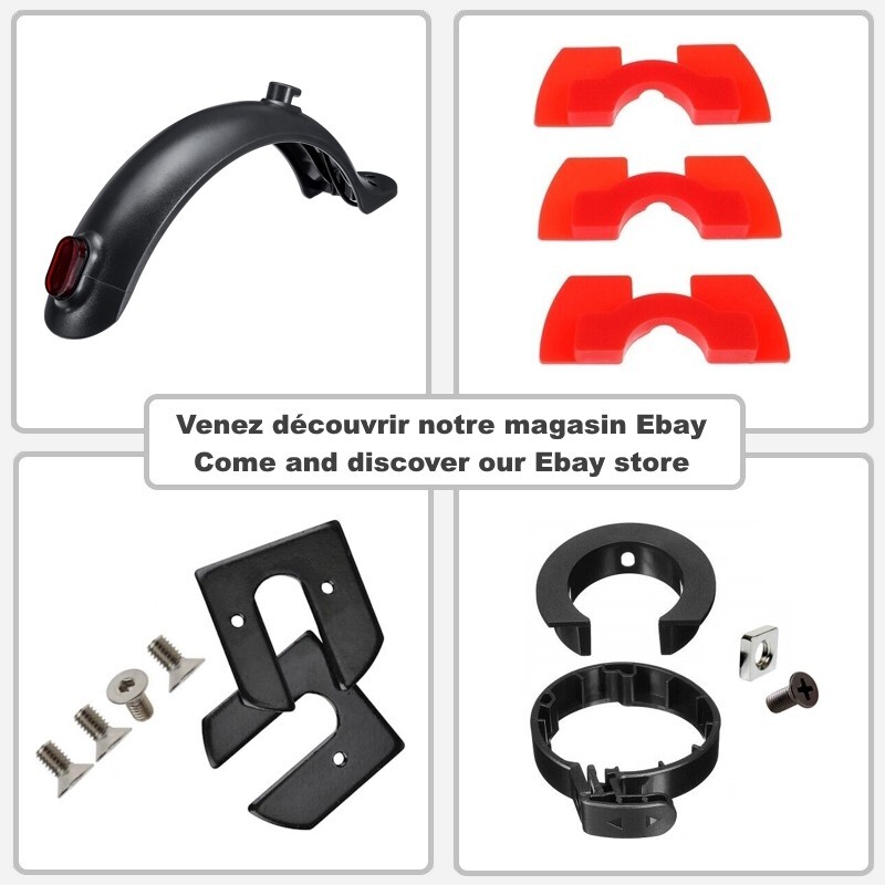 Kit Rehausse Garde-boue Et Béquille Xiaomi M365 - Pro, 2, 1S, Essential - Utopya Rouge
