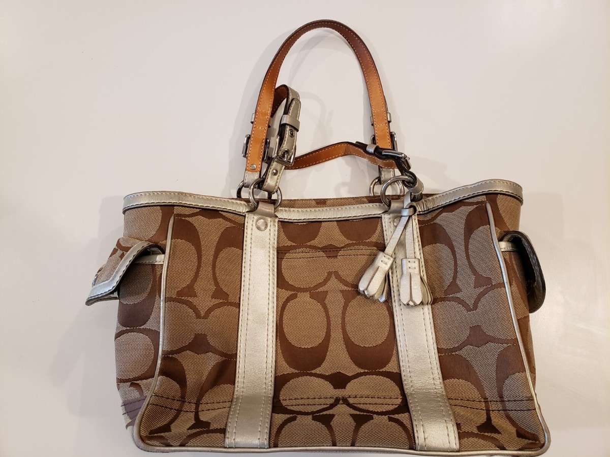 Coach K05J-6234 Canvas Gallery Jacquard Satchel Tote Handbag | eBay