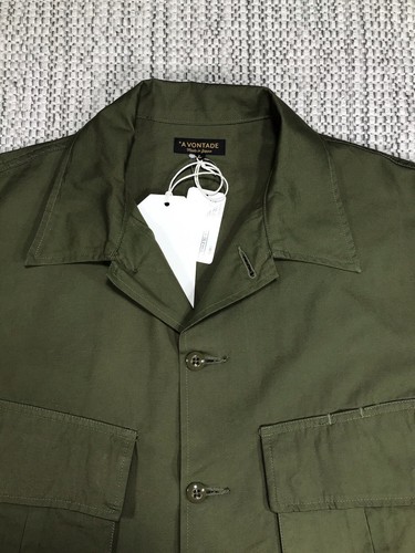 *A VONTADE Combat Jacket, Men's Large, Tropical Fatigue, Olive, Cotton, JAPAN - Bild 3 von 10