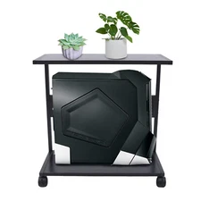CPU Holder Cart Under Desk Computer Tower Stand Mobile PC Tower Stand 2-Tier NEW