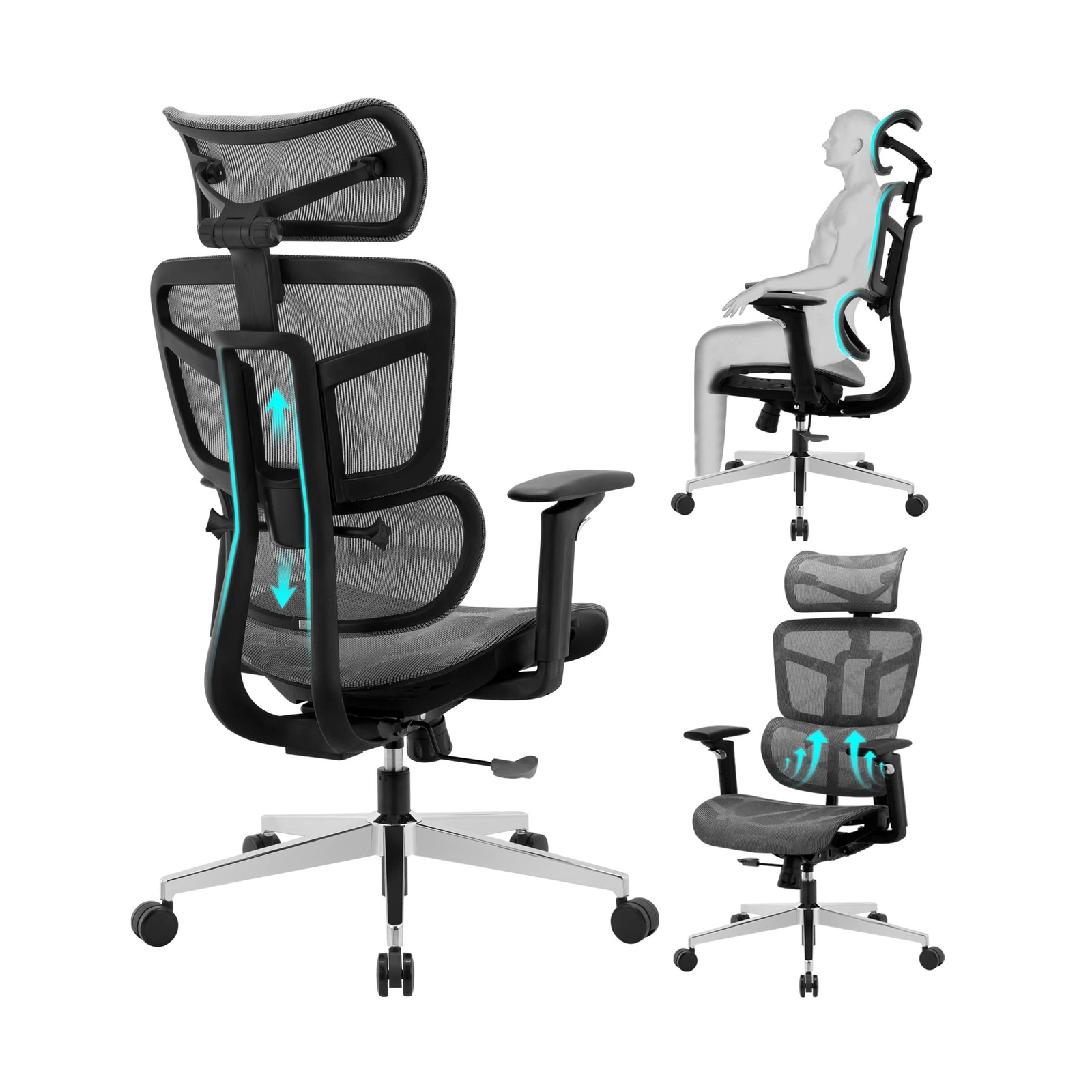 Ergonomic Office Chair, High Back Office Chair, Big & Tall Mesh Computer Chai...-image