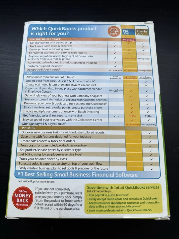 New! INTUIT QUICKBOOKS PRO 2011 FOR WINDOWS FULL RETAIL US VERSION - Image 4 of 4